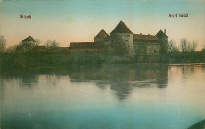 Sisak - Stari grad - pogled s Kupe