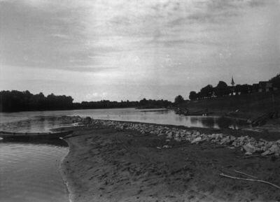 Krapje (Jasenovac) - Situacija sela na Savi s nizom drvenih 