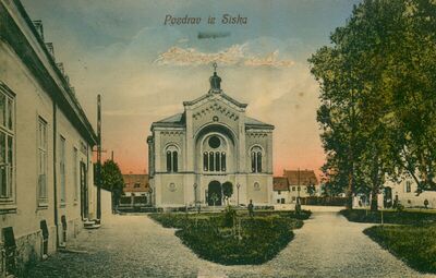 Sisak - Dio grada sa sinagogom