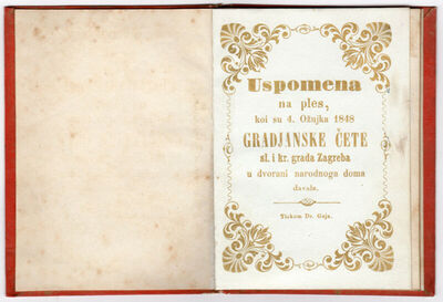 Uspomena na ples ...4.ožujka 1848 Gradjanske čete sl. i kr. 