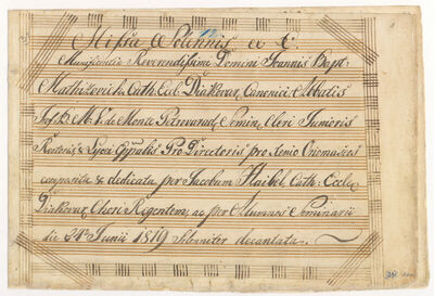 Missa solemnis ex C /
