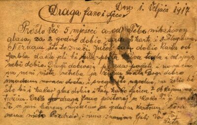 Pismo od 1. veljače 1917.