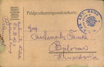 1. pismo od 12. rujna 1914.