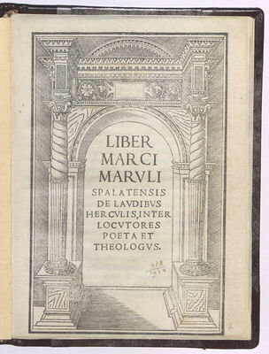 Liber Marci Maruli Spalatensis de laudibus Herculis, interlo