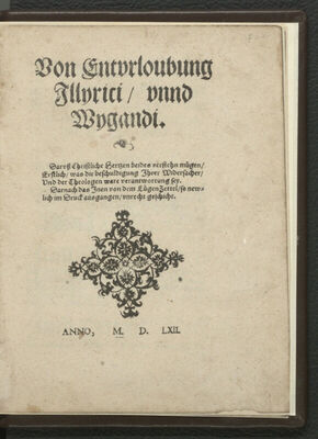Von Enturloubung Illyrici unnd Wygandi.