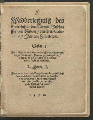 Widderlegung des Catechismi des Laruen Bischoffes von Sidon