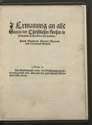 Ermanung an alle Stende der Christlichen Kirchen in Preussen