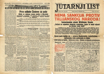 Jutarnji list: Nema sankcija protiv talijanskog naroda!