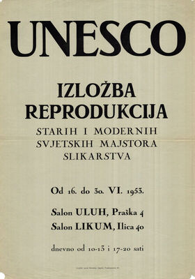 UNESCO izložba reprodukcija starih i modernih svjetskih majs