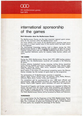 VIII mediterranean games Split 1979