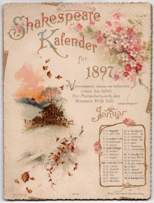 Shakespeare Kalender fur 1897