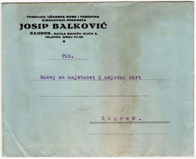 tvornica užarske robe i trgovina ribolovnih predmeta JOSIP B