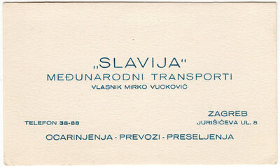 'SLAVIJA' međunarodni transporti