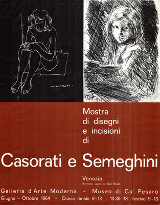Mostra di disegni e incisioni di Casorati e Semeghini