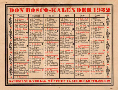 DON BOSCO-KALENDER 1932