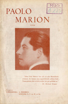 PAOLO MARION tenor...