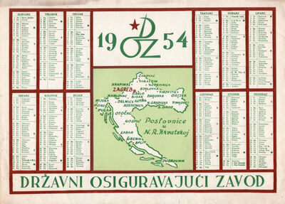 DOZ DRŽAVNI OSIGURAVAJUĆI ZAVOD 1954