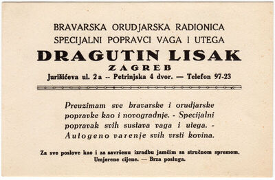 Dragutin Lisak Zagreb