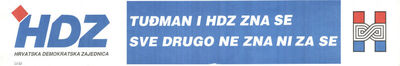 TUĐMAN I HDZ ZNA SE SVE DRUGO NE ZNA NI ZA SE
