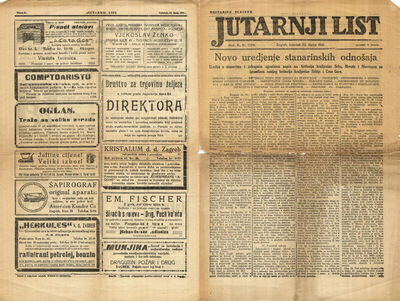 Jutarnji list: Novo uredjenje stanarinskih odnošaja
