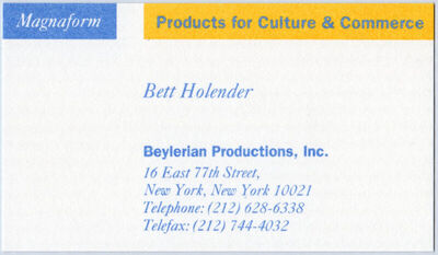 Beylerian Productions: Magnaform Culture & Commerce