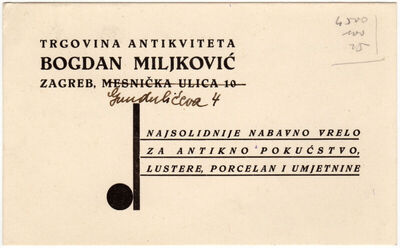 Trgovina antikviteta Bogdan Miljković Zagreb