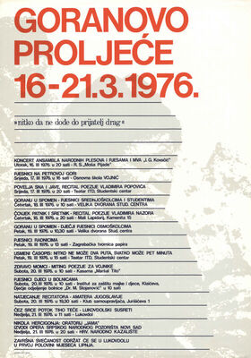 GORANOVO PROLJEĆE 16-21.3.1976.