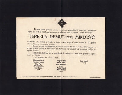 Terezija Demut rodj. Miklošić