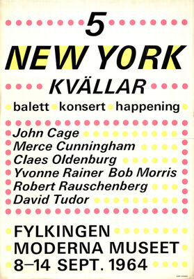 5 NEW YORK KVALLAR balett konsert happening