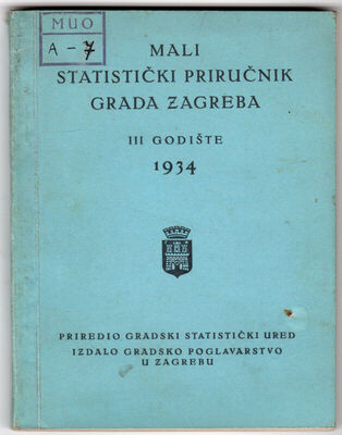 Mali statistički priručnik grada Zagreba 1934.