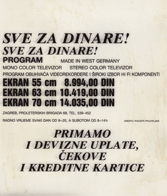 VELEBIT informatika SVE ZA DINARE!