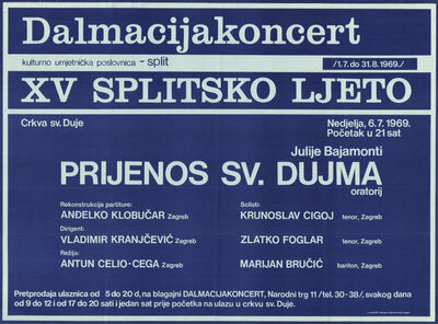 XV splitsko ljeto: Prijenos sv. Dujma