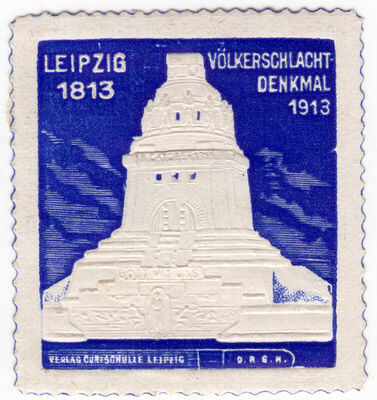 Leipzig 1813 Völkerschlacht denkmal 1913.
