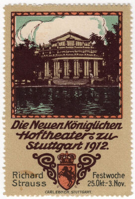 Die Neuen Königlichen Hoftheater zu Stuttgart 1912.