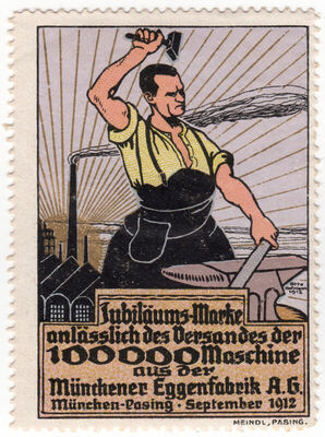 Jubiläums-Marke anlässlich des Versandes der 100 000 Machine