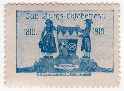 Jubiläums - Oktoberfest 1810 - 1910 Unterfranken