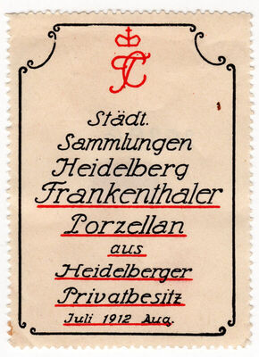 Städt. Sammlungen Heidelberg Frankenthaler Porzellan