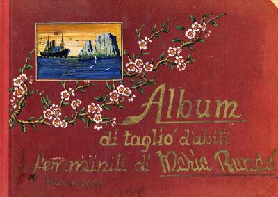 Album di taglio d´abiti femminili di Maria Runco. Fiume 1952