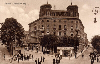 Sušak (Rijeka) - Jelačićev trg i hotel Kontinental