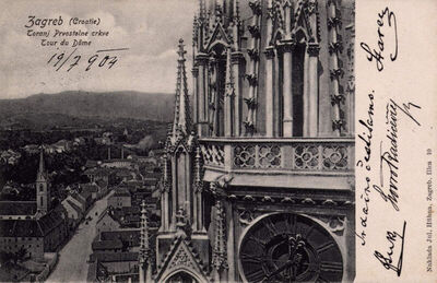 Zagreb - Katedrala; Detalj zvonika