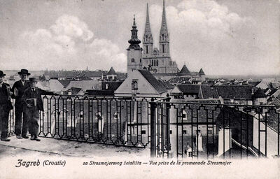 Zagreb - Strossmayerovo šetalište s Katedralom