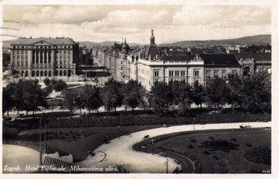 Zagreb - Mihanovićeva ulica i Hotel Esplanade