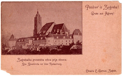 Zagreb - Zagrebačka katedrala prije obnove