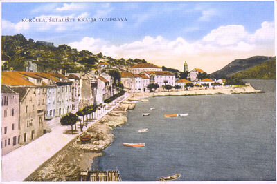 Korčula, šetalište kralja Tomislava