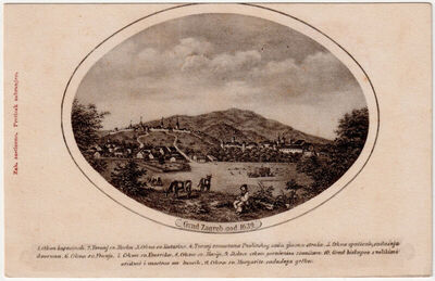 Zagreb - Panorama iz 1639. godine