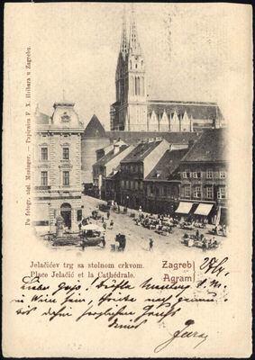 Zagreb - Jelačićev trg s Katedralom