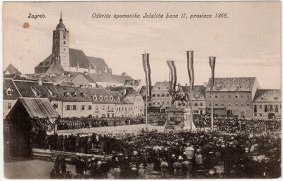 Zagreb - "Odkriće spomenika Jelačića bana"