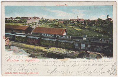 Bjelovar - Panorama s željeznicom