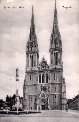 Zagreb - Pročelje katedrale