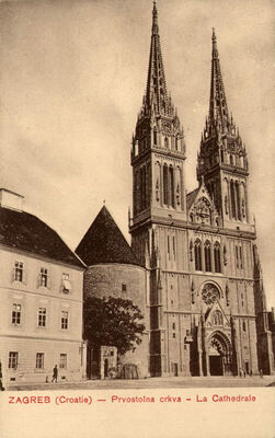 Zagreb - Pročelje katedrale